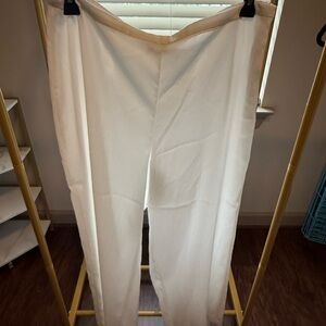 Zara Cream Straight-Leg Chinos